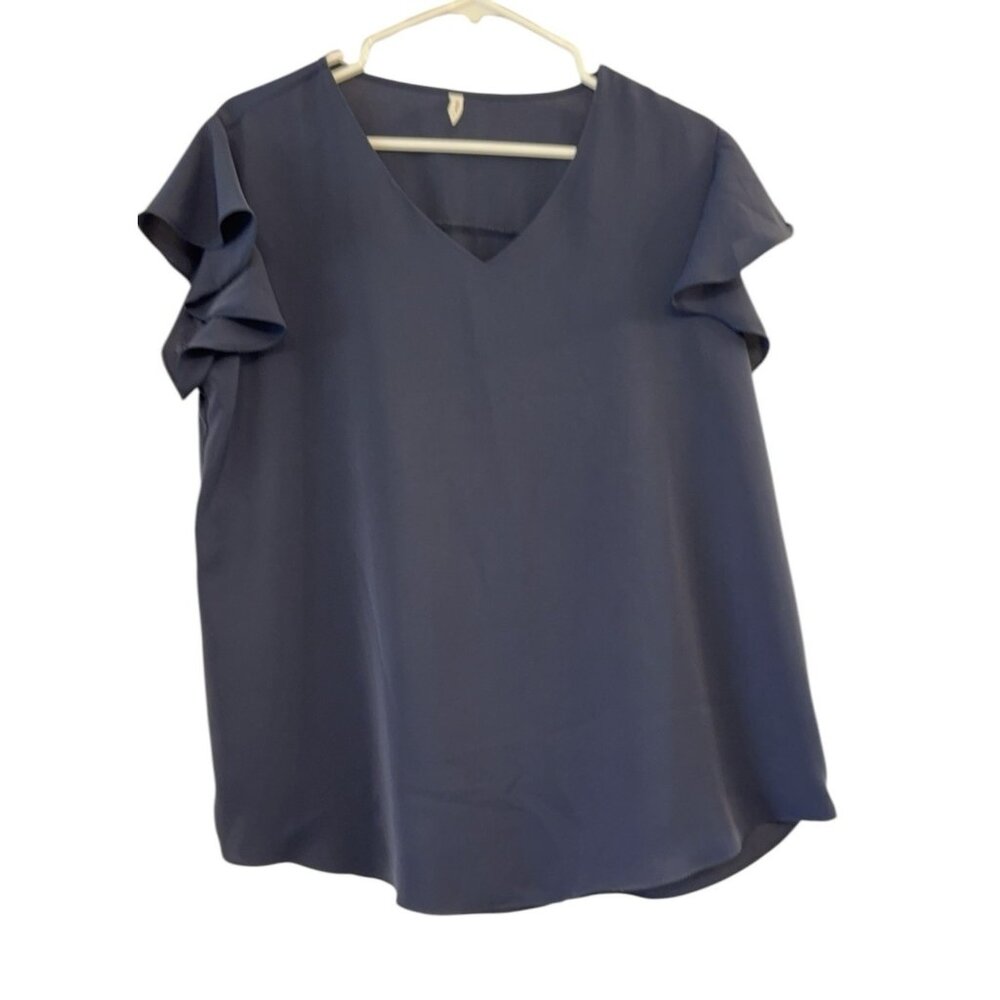 Taohuadao Women's Navy Blouse, Size Large
